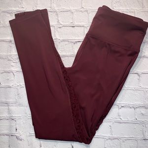 AVIA Women’s Activewear Burgundy w/Leopard Sheer